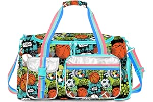 NLDOHUTO Kids Duffle Bag Girls Travel Bag Boys Overnight Bag for Girls and Woman Tote Bag Sleepover Bag for Girls Gym Dance Bag with Shoes Compartment