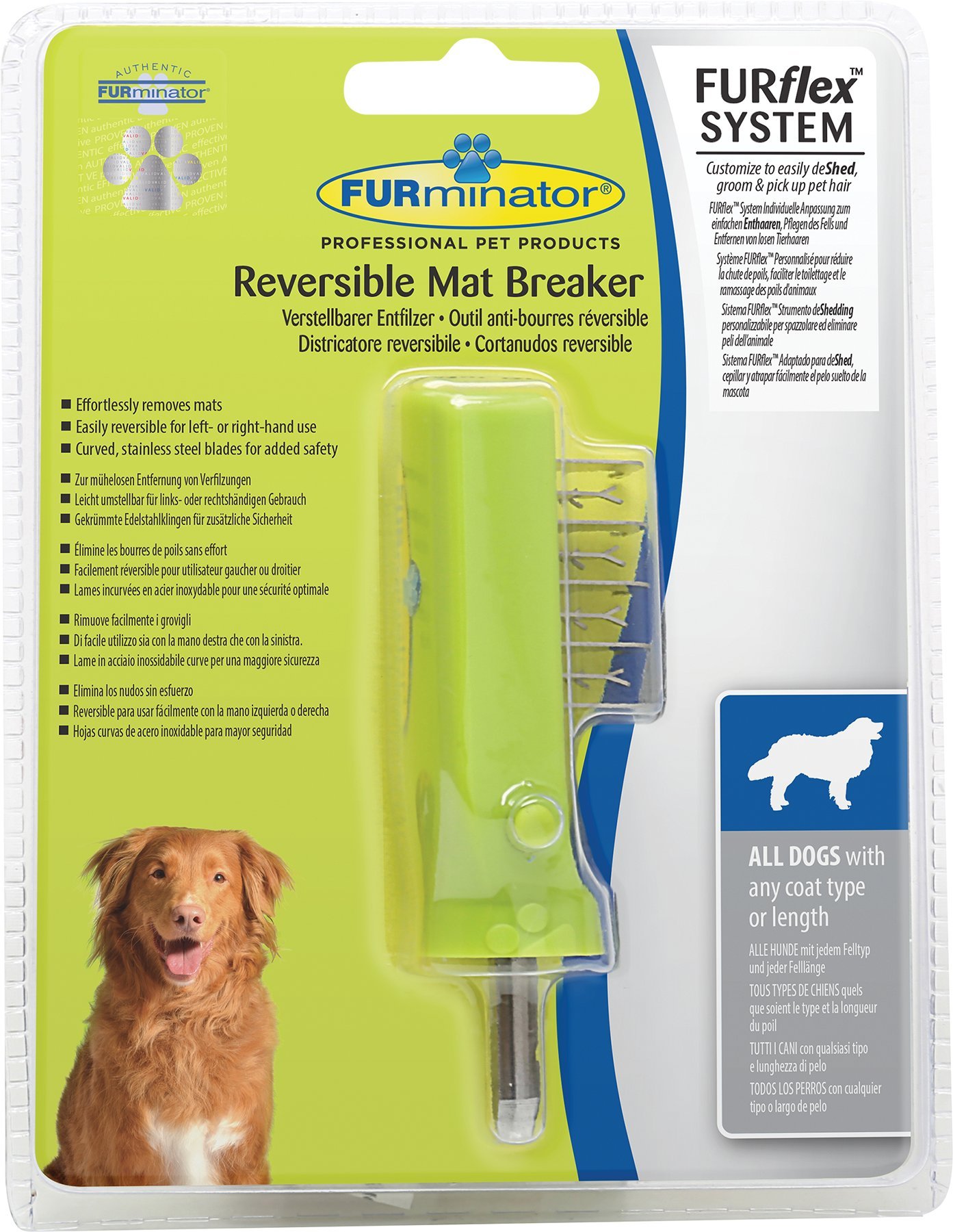 FURminator FURflex Reversible with Any Coat Dematting Comb Breaker for Dogs