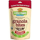Organic Dog Treats by Yitto Paws - Human Grade, Baked Crunchy Biscuits, Made with Peanut Butter, Real Fruit, No Sugar Added