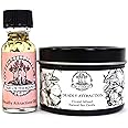 Art of the Root, Ltd. Deadly Attraction Mini Spell Set with a 4 oz Soy Candle with a Carnelian Crystal and a 12 Oil for Passion, Seduction, Romance & Love Wiccan, Pagan, Hoodoo, Conjure, Magick