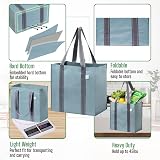 VENO 4 Pack Reusable Grocery Bags with Handles and Hard Bottom view 3