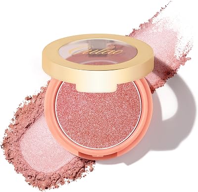 Oulac Shimmer Blusher F06 Pinky Ice Light Skin Hydrating Long-Lasting Vegan