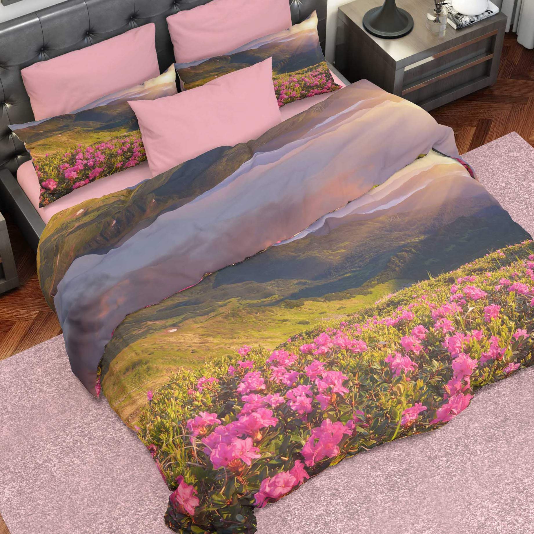 PETTI Artigiani Italiani Duvet Cover, Bedding Set, Satin, 100% Made in Italy, Sunset, Double (200x200 cm) — image 1