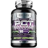 Iron Labs Nutrition PCT Xtreme - PCT Supplement for Men - 30 Day Course - Post Cycle Support Booster (80 Capsules)