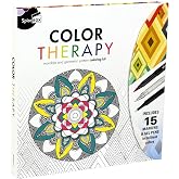 SpiceBox Mandala Coloring Book Set, Calming Relaxing Mindfulness Meditative Kit with Markers and Gel Pens, Art Craft Hobby Kits for Adults (11981)