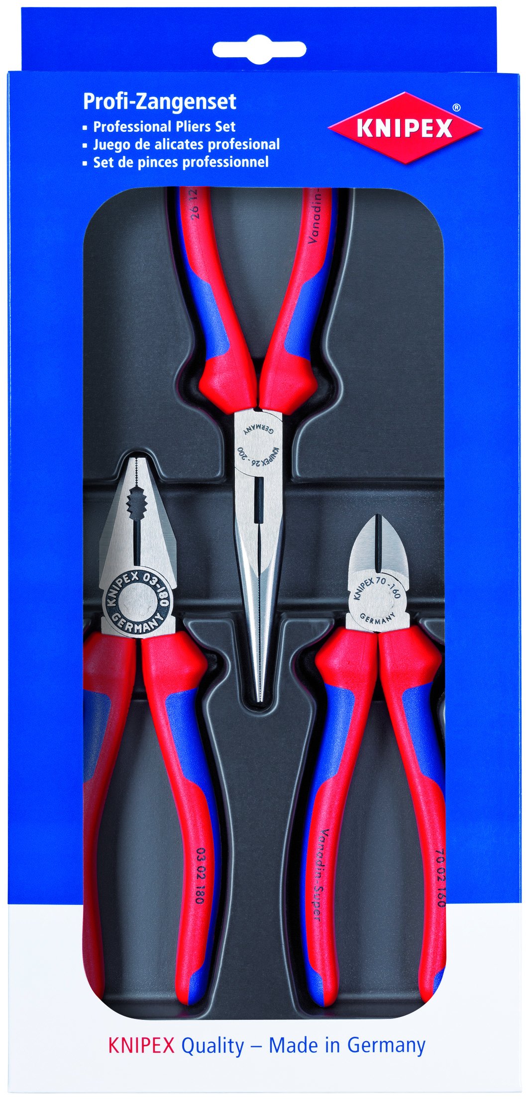 KNIPEX Tools - 3 Piece Multi-Component Combination, Long Nose, Diagonal Set (2011)