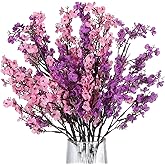 PATIKIL Artificial Flowers, 6pcs European Fake Flowers DIY Bouquet Fake Floral for Home Garden Kitchen Decor Wedding Party Decoration Purple/Pink
