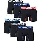 Hanes boys Moves Underwear, Anti-chafe Boxer Briefs for Boys, 6-pack