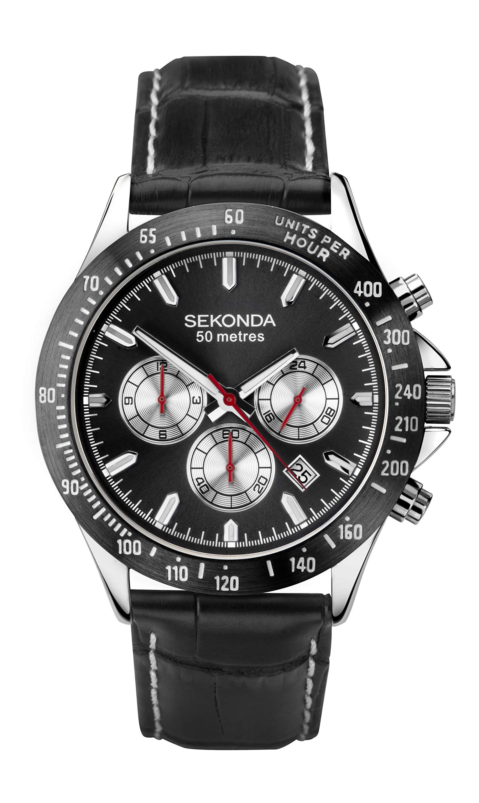 SEKONDA Womens Multi dial Quartz Watch with Leather Strap 1648E.27