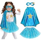 iROLEWIN Superhero-Capes for Kids Superhero-Costumes for Girls Toddler Princess Dress-Up Big-Sister-Gifts Christmas Party Toy