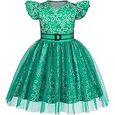 HenzWorld Joy Princess Dress Costume for Kids Dress Up Girls Disgust Princess Dress Cartoon Joy Birthday Role Play Costumes
