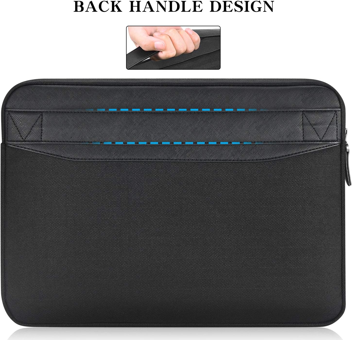 LONMEN 13-13.3 Inch Water Resistant Laptop Sleeve Bag Case for 13" MacBook Air 2014-2017/13.3" ThinkPad L390 Yoga / 13.9" Lenovo Yoga C930 GLASS / 14" HP EliteBook 1040 G5, Grey - Image 4
