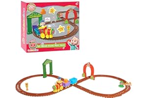 CoComelon All Aboard Musical Train with Bonus Pieces, 24-pieces, Plays “The Train Song", Kids Toys for Ages 18 Month by Just Play