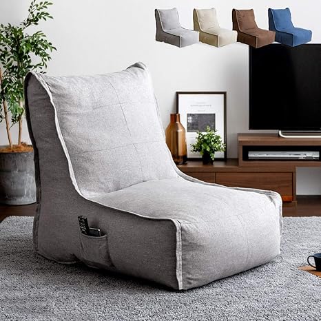 Amazon 座椅子 クッションソファ ソファー 背もたれ クッション おしゃれ 極厚 フロアクッション ローソファ 一人用 ソファ リビング ワイド座面 カバー 取り外し ブルー 座椅子 オンライン通販