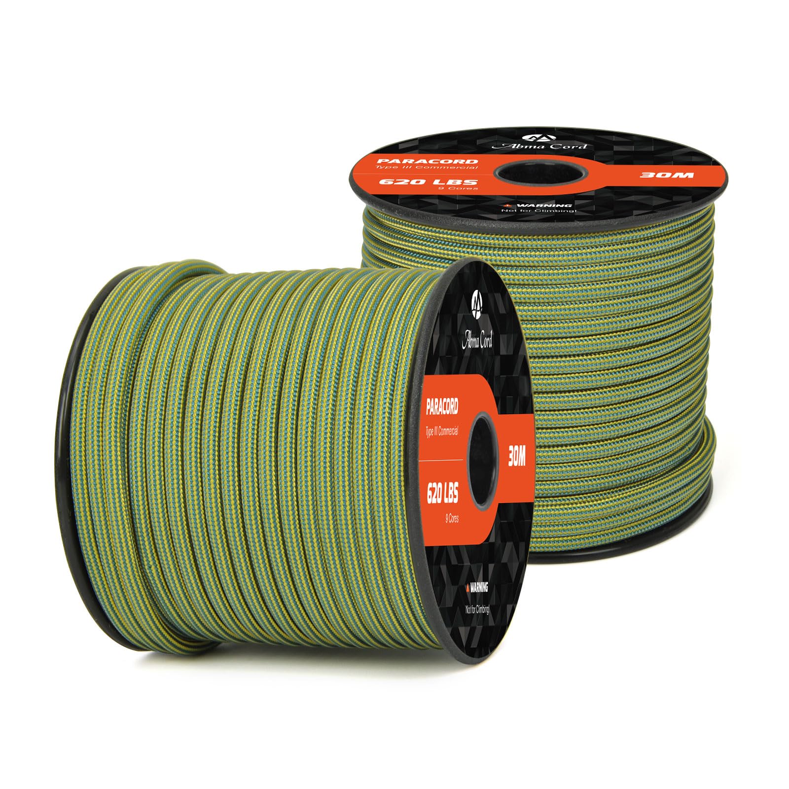 Abma Cord Paracord 620 lbs 4mm 9 Strands 100% Nylon 30M - King Tut