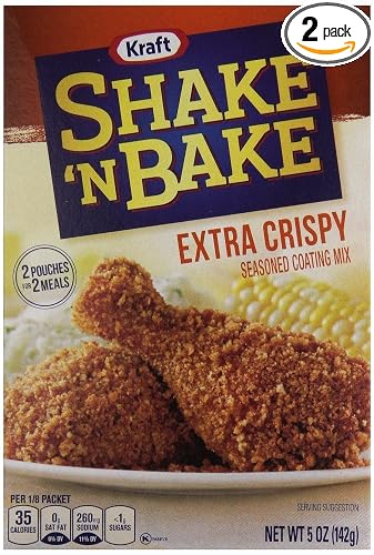 Kraft shake 'n bake seasoned coating Mix pouches Extra crispy - 2 ct (043000058015)