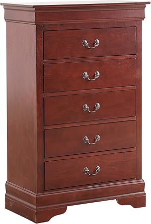 Amazon Com Glory Furniture 5 Drawer Chest Cherry Kitchen Dining