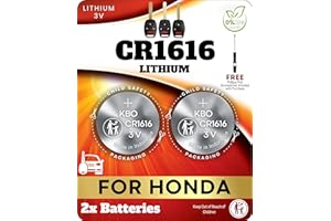 KEY BATTERY OUTLET Key Fob Battery for Honda CR1616 OEM (2 Pack) Replacement for Accord Civic Pilot Odyssey CR-V CRZ Element Fit Insight Ridgeline TSX (OUCG8D380HA, KR55WK49308) Check Fitment Guide