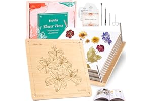 Ecoofor Large Flower Press,10.8x10.8 inch 10 Layers Wooden Flower Pressing Kit for Pressing Flower DIY Pressed Flower Plant Preservation