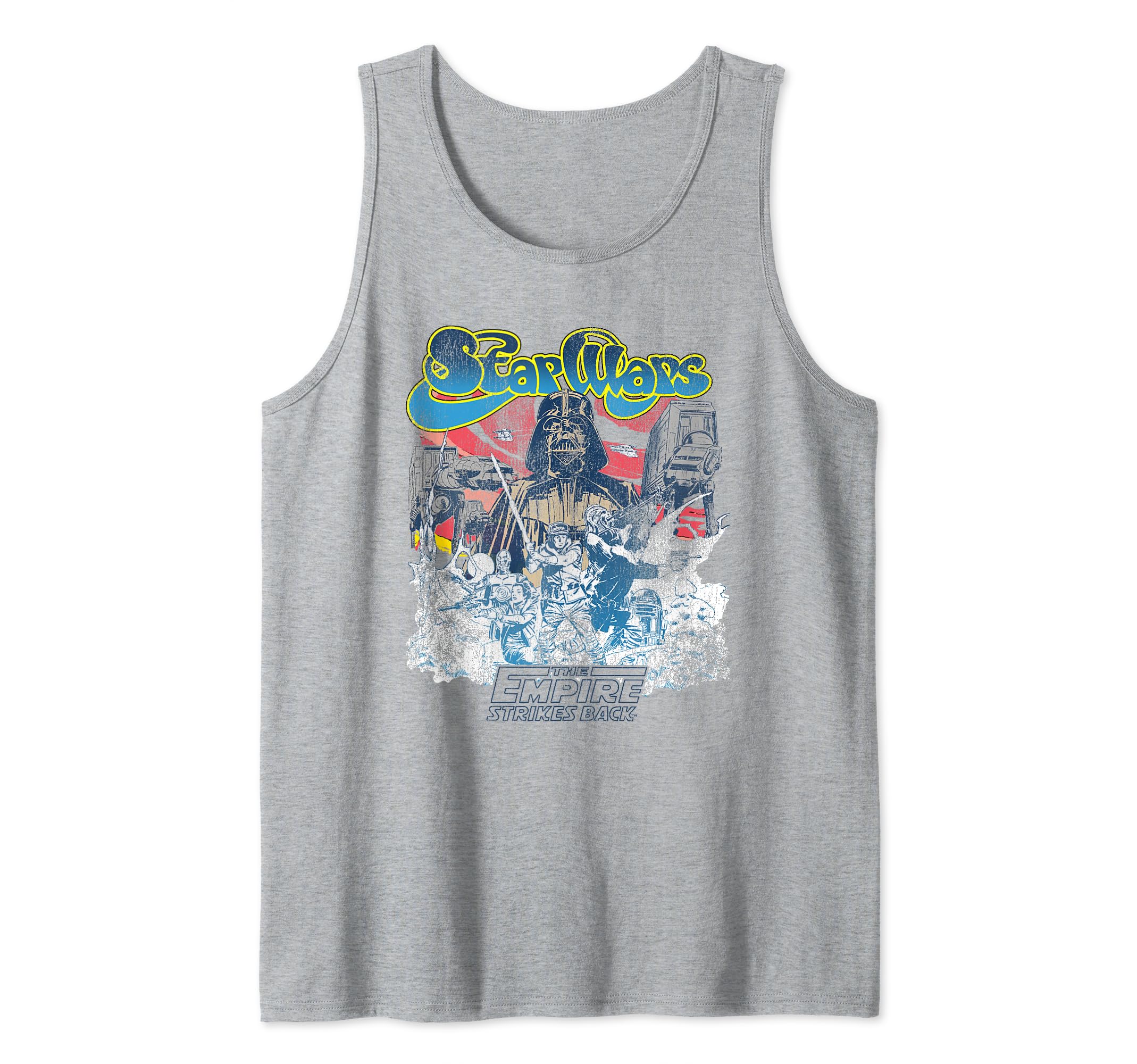 Star Wars Retro 70's Battle Of Hoth Vader and Rebels Tank Top