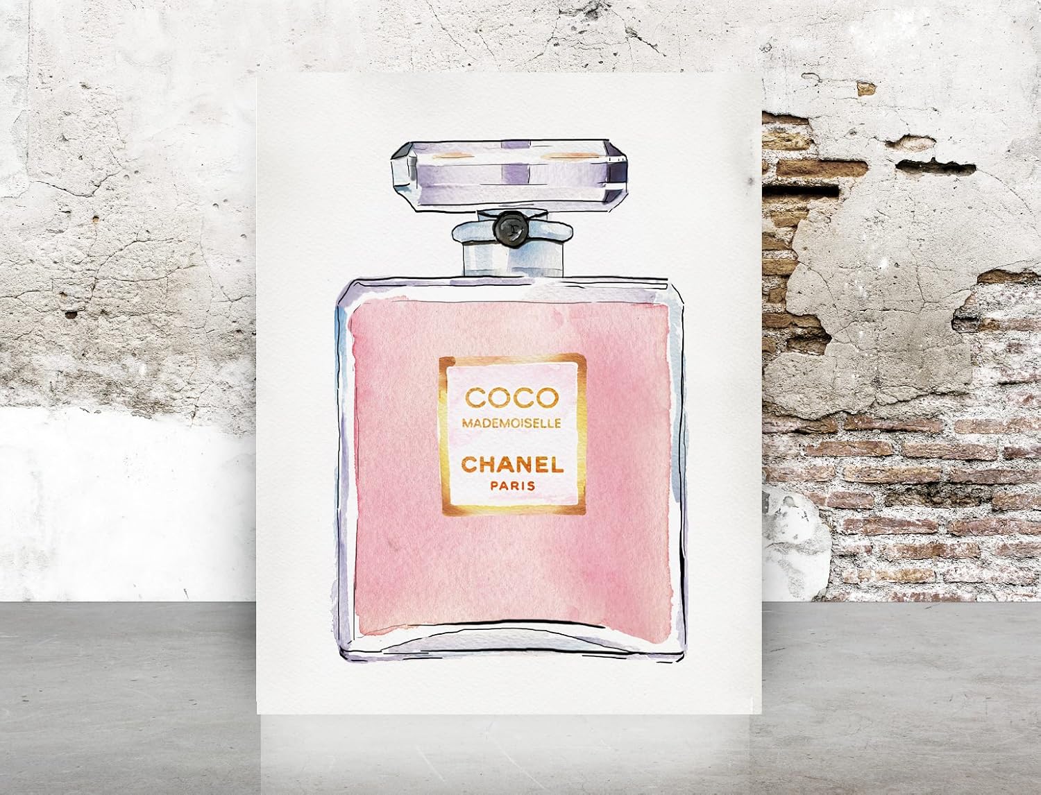 Fashion Glam Wall Art Watercolor Chanel COCO
