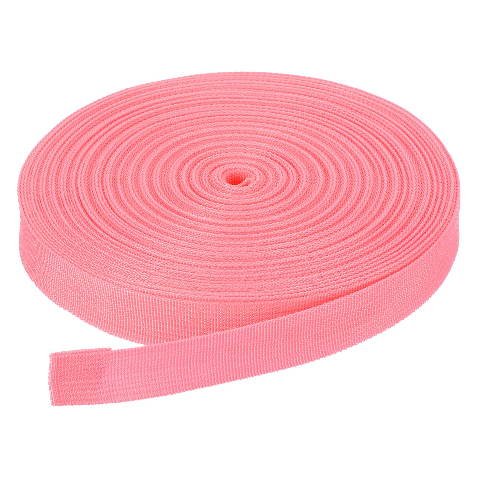 DMiotech 50 Yard x 1 Inch Width Nylon Webbing Strap Poly Flat Webbing Strapping for DIY Craft Backpack Strapping, Sewing, Outdoor Gear Repair, Light Pink