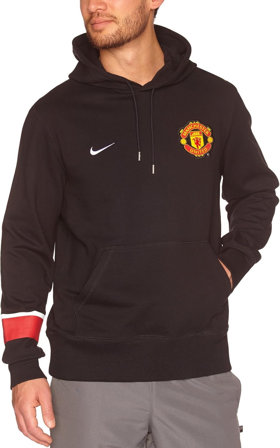 Amazon.com : NIKE Manchester United Black Core Hooded Sweatshirt