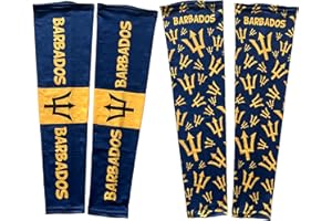 EVERYTHING CROPOVER Caribbean Flag Arm Sleeves for Carnival J'ouvert Basketball Men Women UV Protection Compression | 1 pair