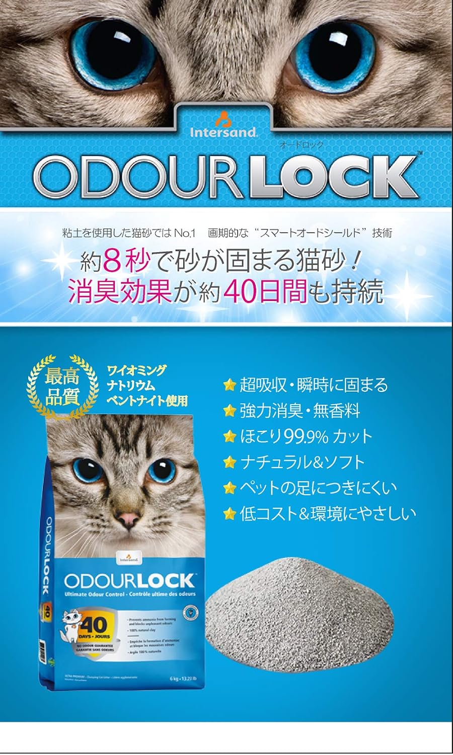 ファンタジーワールド Cat Litter Box (12kg, Bentonite, Unscented, 40 days), Grey - Image 4