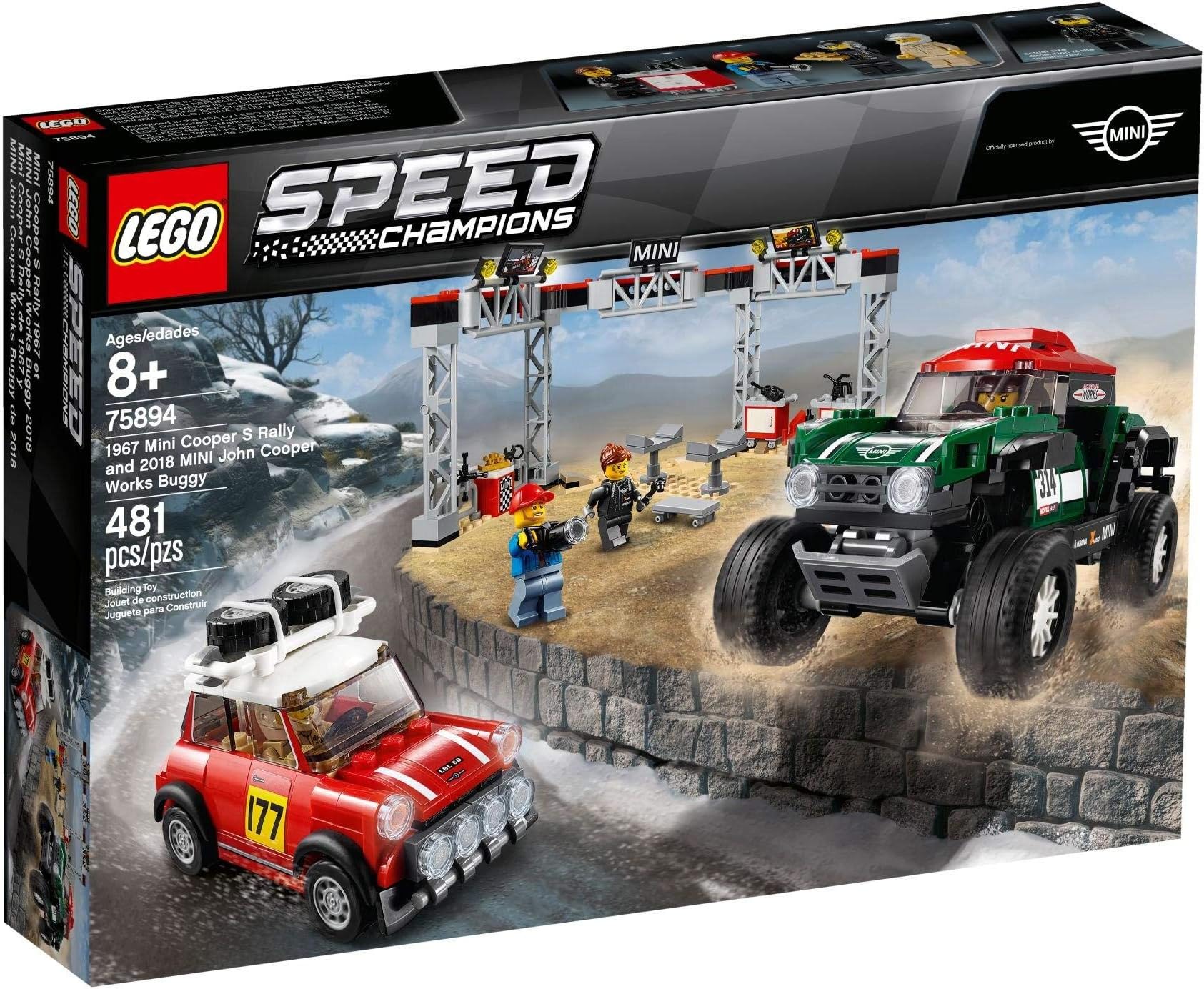 Lego SPEED CHAMPIONS 1967 Mini Cooper S Rally and 2018 MINI John Cooper Works Buggy 75894