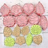 8 Piece Leaf Cookie Cutter Set, Tropical Shapes for Baking, Eucalyptus, Monstera, Hibiscus, Sycamore, Fan Palm Leaf Biscuit Cutters Molds for Fall, Thanksgiving, Holiday & Party Treats (Tropic)