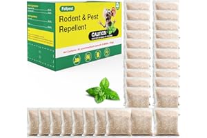 EVERFIELD Rodent Deterrent Pouches, Mouse Mice Repellent for Indoor & Outdoor Use, Natural Plant Ingredients with Peppermint Oil, Long-Lasting Protection, Safe for Family