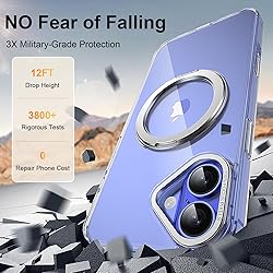 toushion 3 in 1 for iPhone 16 Plus Case Clear with