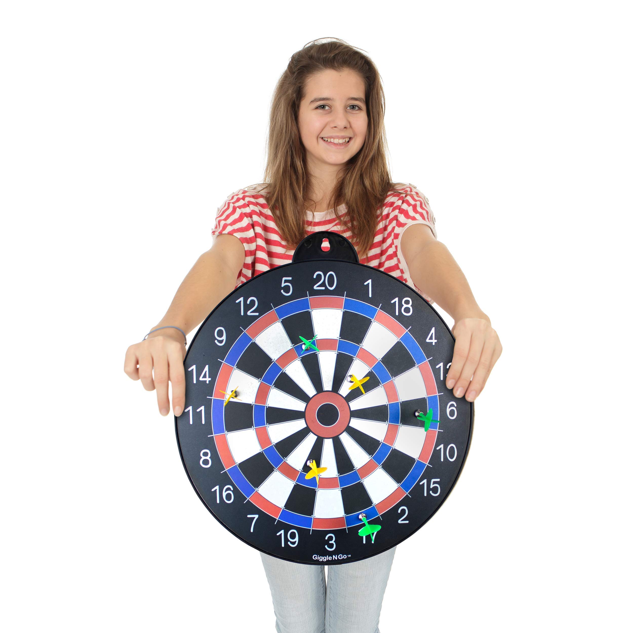 Giggle N Go Magnetic Dart Board Kids - Magnetic Dart Board for Boys or Girls Boys Gifts Age 6 and Above. Fun Dart Game for Kids and Make Great Xmas or Birthday Gifts for Boys or Girls