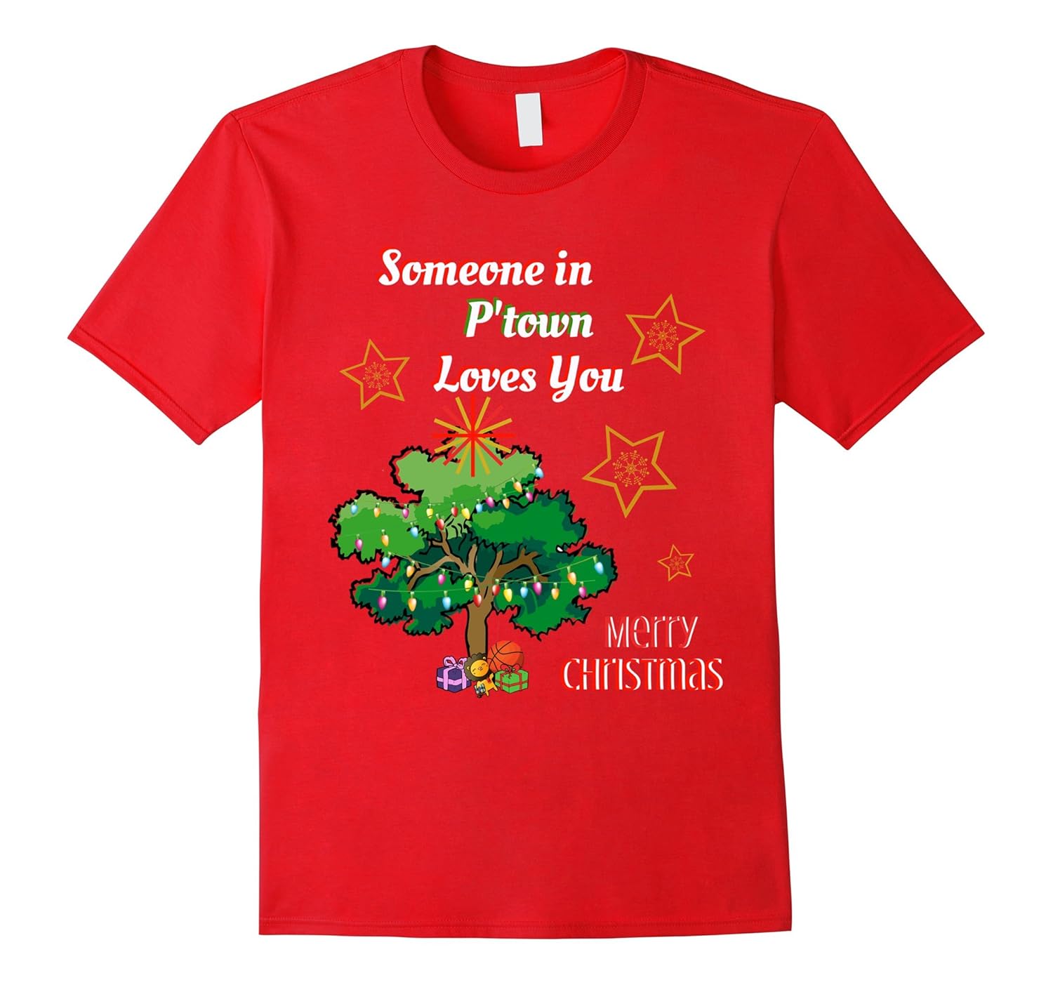 Someone in P'Town Loves You Novelty Christmas T-Shirt-ANZ