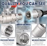 Bwintech 3Pcs 1 Inch Female BSP to Female Stainless Steel 304 Coupling view 3