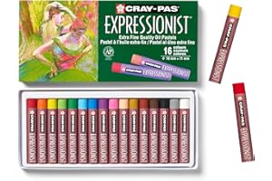 SAKURA Cray Pas Expressionist Oil Pastels, Assorted Colors, 16-Pack, 16 Color Set