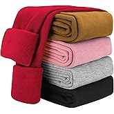 KEREDA Girls Fleece Lined Leggings Winter Warm Pants for Kids 3-14 Years