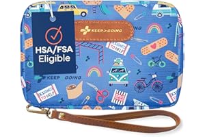 KEEP>GOING KeepGoing Travel First Aid Kit for Kids – 130 Pc. for Car, Home, Purse, Diaper Bag & Backpack with Latex-Free Bandages - Mini First Aid Kit Travel Size TSA-Approved