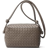 Sumrains Woven Crossbody Bag for Women: Classic Handwoven Vegan Leather Bag - Effortless Minimalist & Compact for Daily Wear