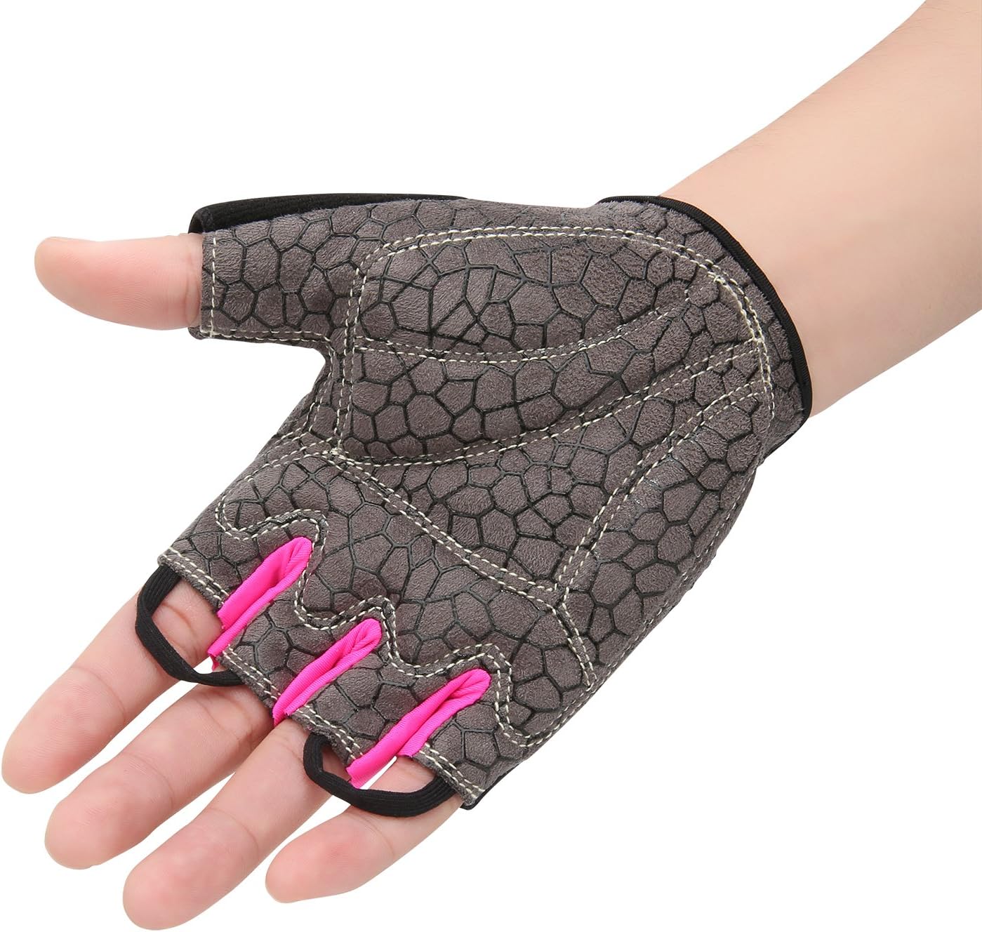 HTZPLOO Bike Gloves Cycling Gloves Mountain Bike Gloves for Men Women with Anti-Slip Shock-Absorbing Pad, Light Weight, Nice Fit, Half Finger Biking Gloves : Clothing