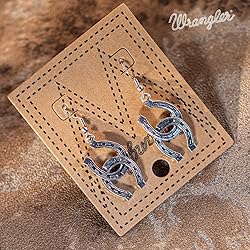 Wrangler Western Earrings Concho Dangling Retro