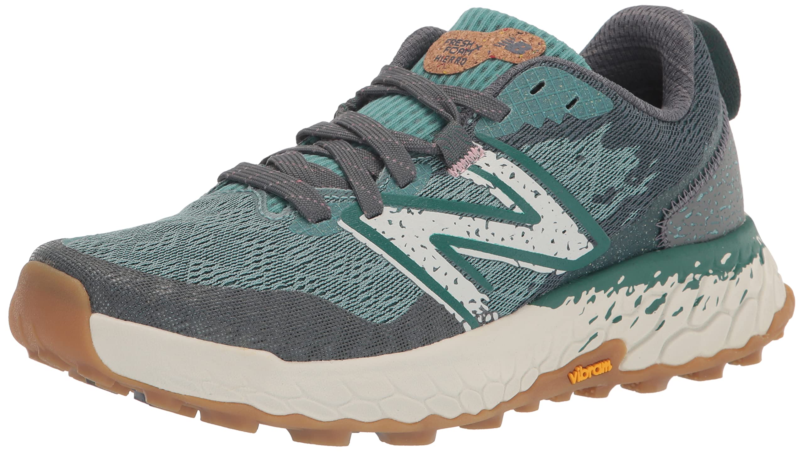 New Balance Women’s Fresh Foam X Hierro V7 Trail Running Shoe, Faded Teal/Graphite/Grey Matter, 5