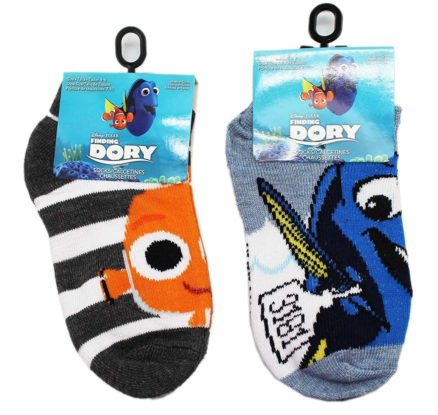 Disney Pixar's Finding Dory Assorted Little Kid's Socks (sock Size 46