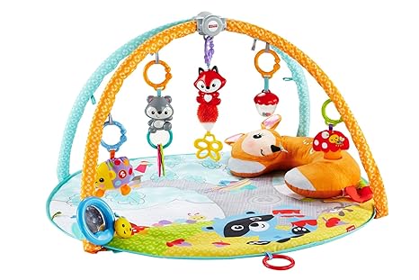 Fisher Price CLJ47 Waldfreunde Erlebnisdecke mit Spielkissen, mehrfarbig