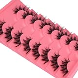 Mavphnee Half Lashes Fox Style 8 Pairs Natural Clear Band 3D PBT False Eyelashes view 5