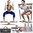 FlexFixx Portable Home Gym Workout Kit - Fitness Balance Board & Full Body Workout Resistance Band Set Strength Training Equi