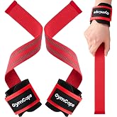 GymCope Lifting Wrist Straps for Weightlifting, Heavy Duty Wrist Straps for Deadlifts, Powerlifting, Bodybuilding and Strength Training, Secure Grip Support for Men Women 1 Pair