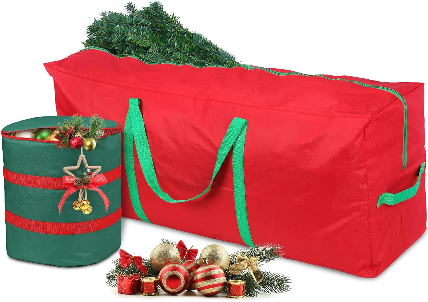 Holiday Décor Storage - Graciadeco 7.5ft Artificial Christmas Xmas Tree Storage Bag and Ornament Storage Bag Large 600D Heavy Duty Waterproof Christmas Tree Storage Box Trash Bag for 8 7 6 5 Ft Foot Tree