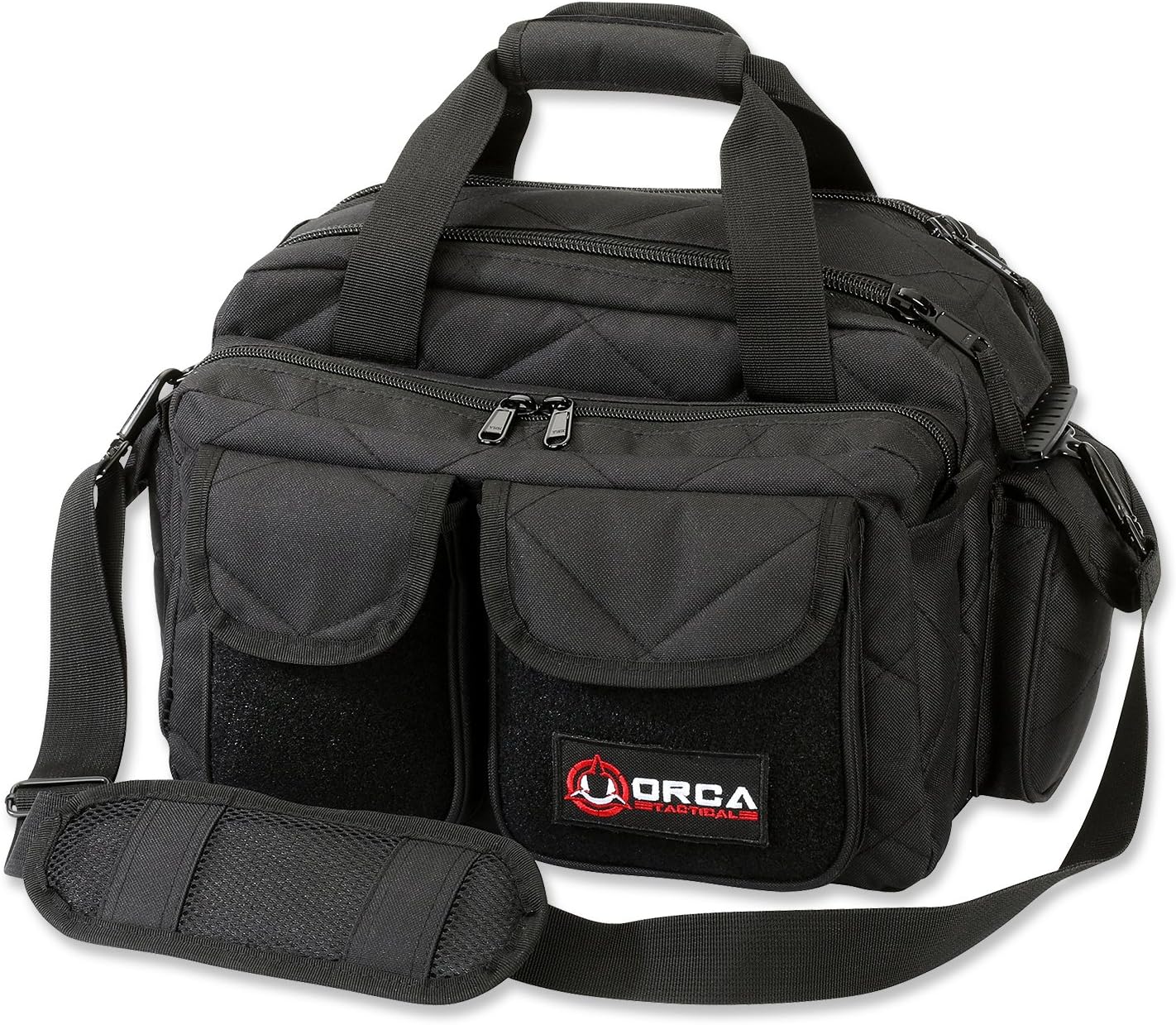 Orca Tactical Gun Range Bag for Handguns, Pistols and Ammo - Duffle Carrier Stores and Protects 3+ Firearms Safely - Transport Shooting Range Equipment - Designed for 2020